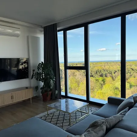 Widok - Klima - Wifi - Netflix - Sauna - Darmowy Parking - Silownia - Obok Plazy - Mieszkanie Z Widokiem Na Morze 6 Osob