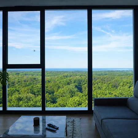 Widok - Klima - Wifi - Netflix - Sauna - Darmowy Parking - Siłownia - Obok Plaży - Mieszkanie Z Widokiem Na Morze 6 Osób Apartamento