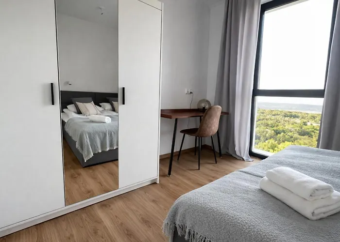 Widok - Klima - Wifi - Netflix - Sauna - Darmowy Parking - Silownia - Obok Plazy - Mieszkanie Z Widokiem Na Morze 6 Osob * Danzica