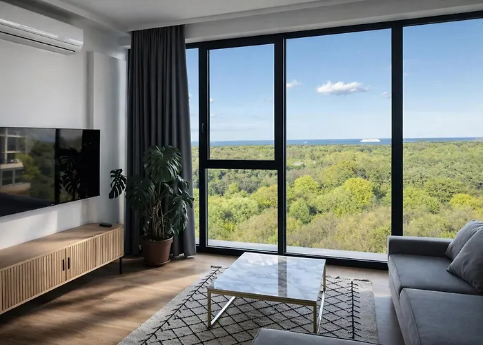 Widok - Klima - Wifi - Netflix - Sauna - Darmowy Parking - Silownia - Obok Plazy - Mieszkanie Z Widokiem Na Morze 6 Osob *