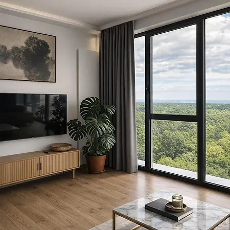 Widok - Klima - Wifi - Netflix - Sauna - Darmowy Parking - Silownia - Obok Plazy - Mieszkanie Z Widokiem Na Morze 6 Osob